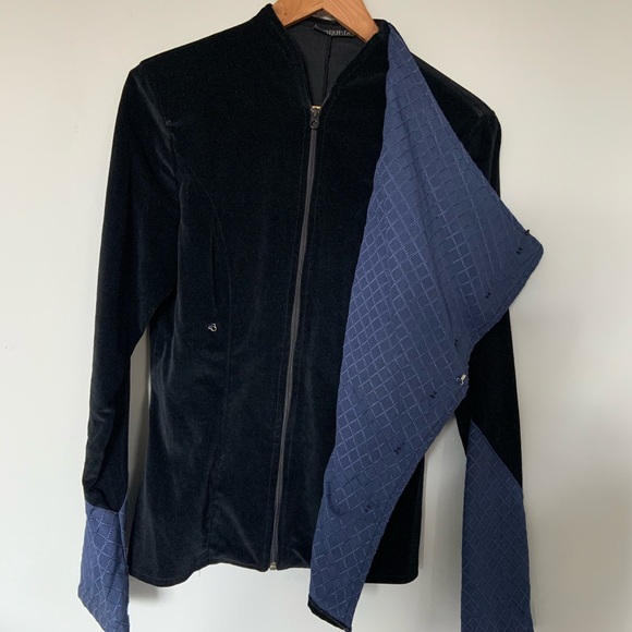 1OAK Vintage Handmade Blue Velour Jacket - Picture 5 of 9